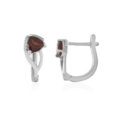 Mozambique Garnet Silver Earrings