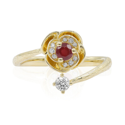 14K AAA Mozambique Ruby Gold Ring (CIRARI)