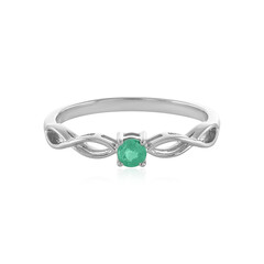 Colombian Emerald Silver Ring