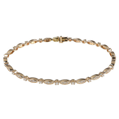 14K SI2 (G) Diamond Gold Bracelet