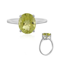 Lemon Quartz Silver Ring