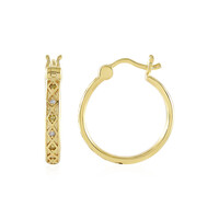 I2 Yellow Diamond Silver Earrings