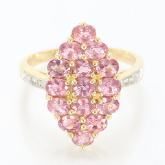 18K Unheated Padparadscha Sapphire Gold Ring (AMAYANI)