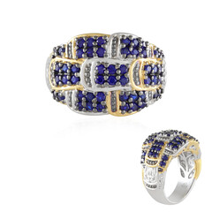 Cobalt Spinel Silver Ring (Gems en Vogue)