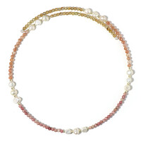 White Freshwater Pearl Steel Choker (Riya)