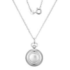 Zircon Silver Necklace (Adela Silber)