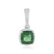 Green apatite Silver Pendant