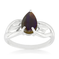 Ammolite Silver Ring