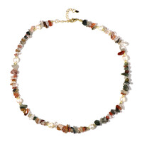 White Freshwater Pearl Silver Necklace (Riya)