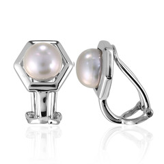 Freshwater pearl Silver ear clips