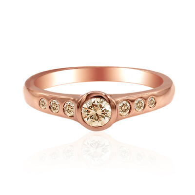 9K VS1 Argyle Rose De France Diamond Gold Ring (Annette)