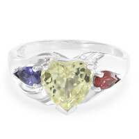 Mixed Gemstones Silver Ring