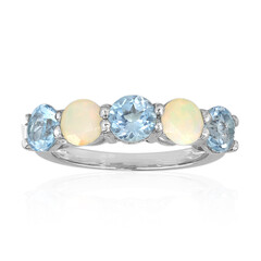 Sky Blue Topaz Silver Ring