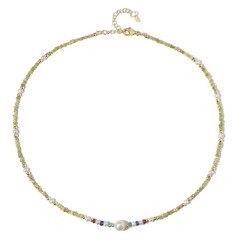 Yellow Diamond Silver Necklace (Riya)