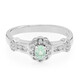 Fluoro Green Apatite Silver Ring