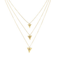 9K I2 Champagne Diamond Gold Necklace (de Melo)