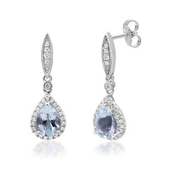 14K AAA Brazilian Aquamarine Gold Earrings (CIRARI)