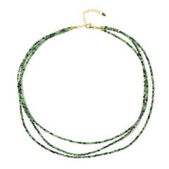 Ruby in Zoisite Silver Necklace