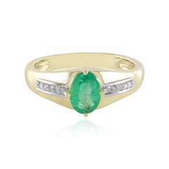 9K Colombian Emerald Gold Ring