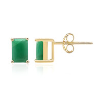 Brazilian Emerald Silver Earrings