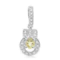 Cuprian Tourmaline Silver Pendant