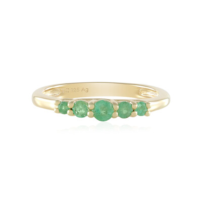 Colombian Emerald Silver Ring