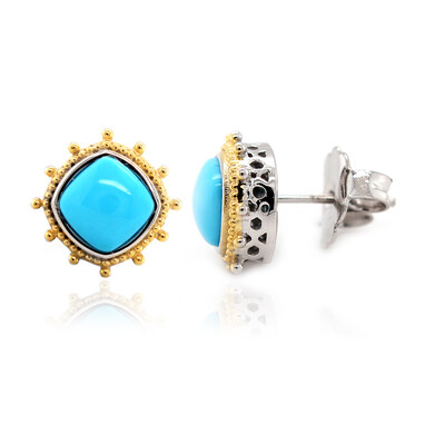 Sleeping Beauty Turquoise Silver Earrings (Dallas Prince Designs)