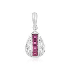 Rhodolite Silver Pendant