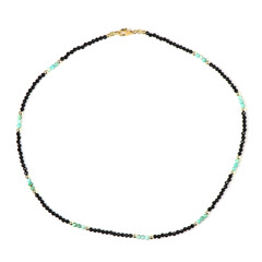 Black Spinel Silver Necklace