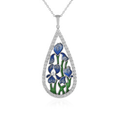 Zircon Silver Necklace (Adela Silber)