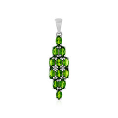 Russian Diopside Silver Pendant