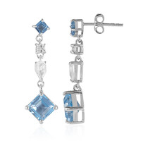 Sky Blue Topaz Silver Earrings