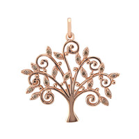9K SI1 Argyle Rose De France Diamond Gold Pendant