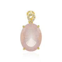 Rose Quartz Silver Pendant