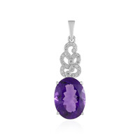 Siberian Amethyst Silver Pendant