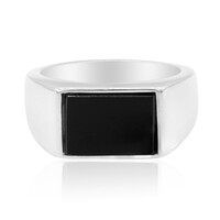Black Onyx Silver Ring