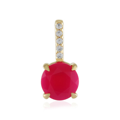 Raspberry Chalcedony Silver Pendant