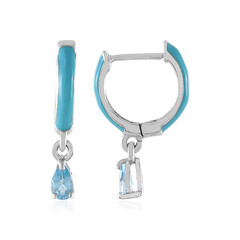 Swiss Blue Topaz Silver Earrings