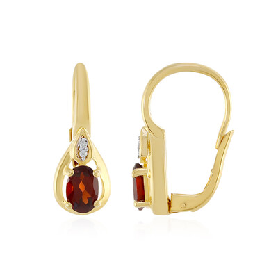 Mozambique Garnet Silver Earrings