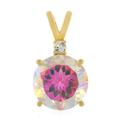Rainbow Topaz Silver Pendant