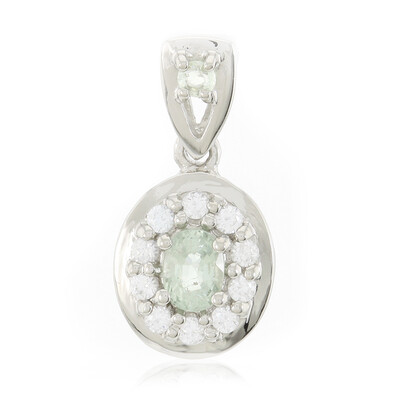 Cuprian Tourmaline Silver Pendant