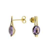 9K Amethyst Gold Earrings
