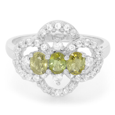 Cuprian Tourmaline Silver Ring