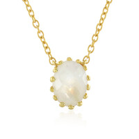 Rainbow Moonstone Silver Necklace