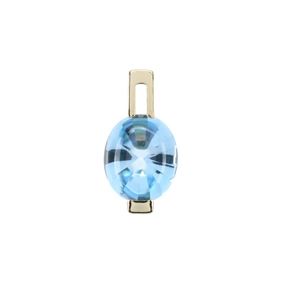 9K Sky Blue Topaz Gold Pendant (dagen)