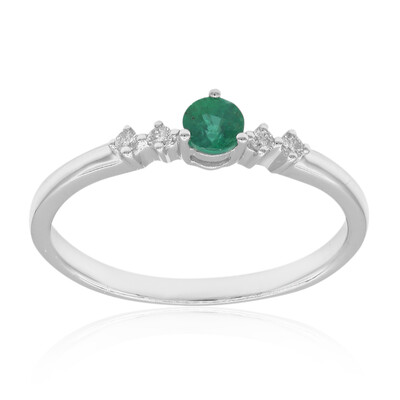14K AAA Zambian Emerald Gold Ring (CIRARI)