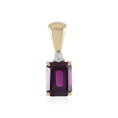 9K Magenta Garnet Gold Pendant