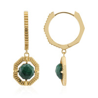 Malachite Silver Earrings