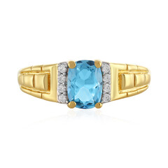 Swiss Blue Topaz Silver Ring