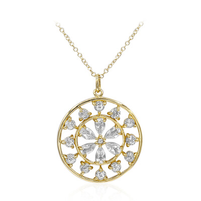 White Topaz Silver Necklace